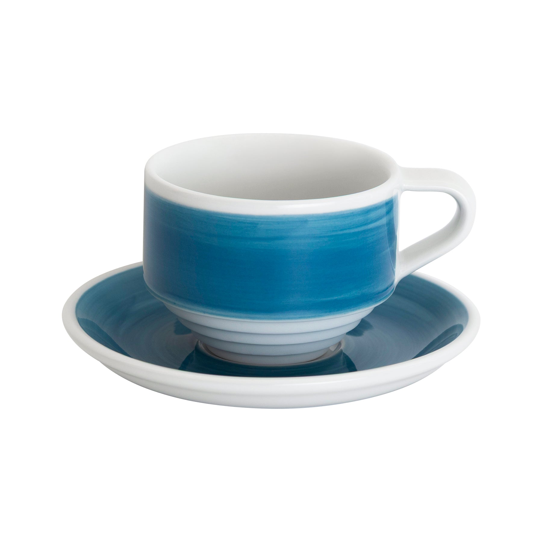 Loveramics Deco 165ml Flat White Cup (Blue Handpaint)