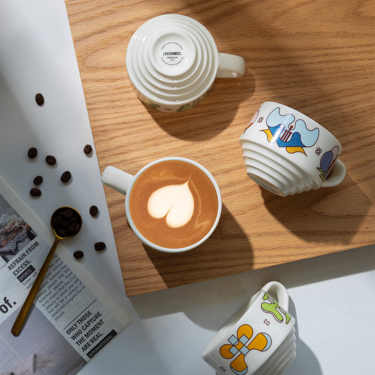 Loveramics Deco Botanical Story 60ml Espresso Cup Set (Beige)