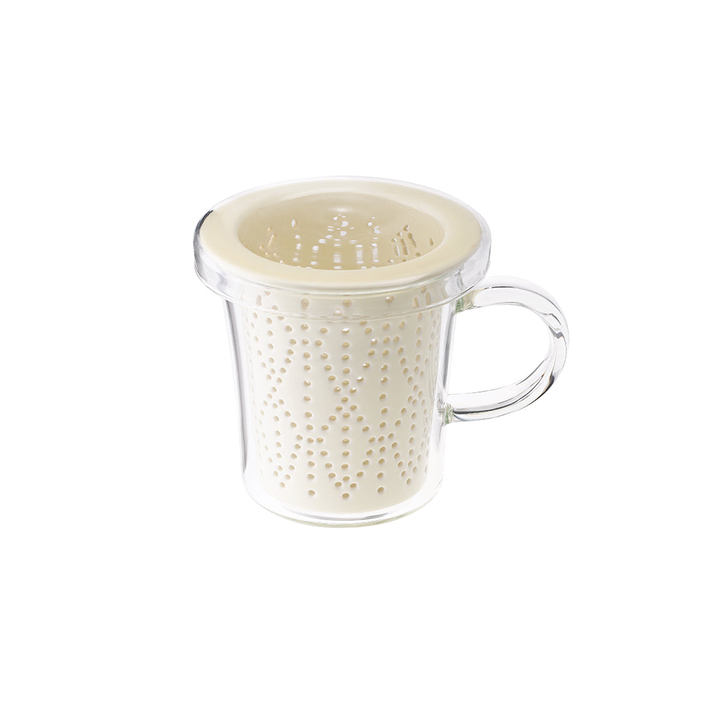 Weave Mug with Porcelain Infuser Sand