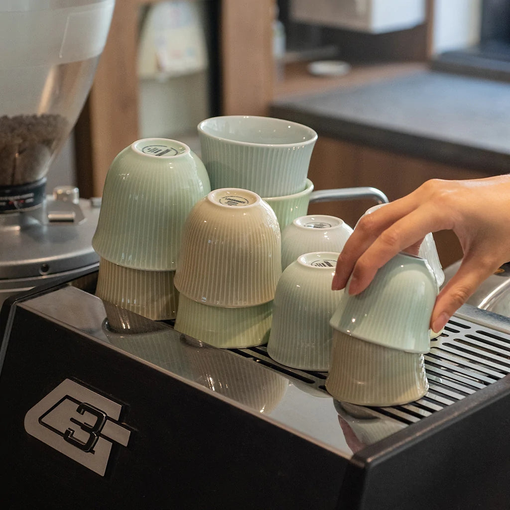 Loveramics Brewers 80ml Embossed Espresso Tasting Cup (Celadon Green)